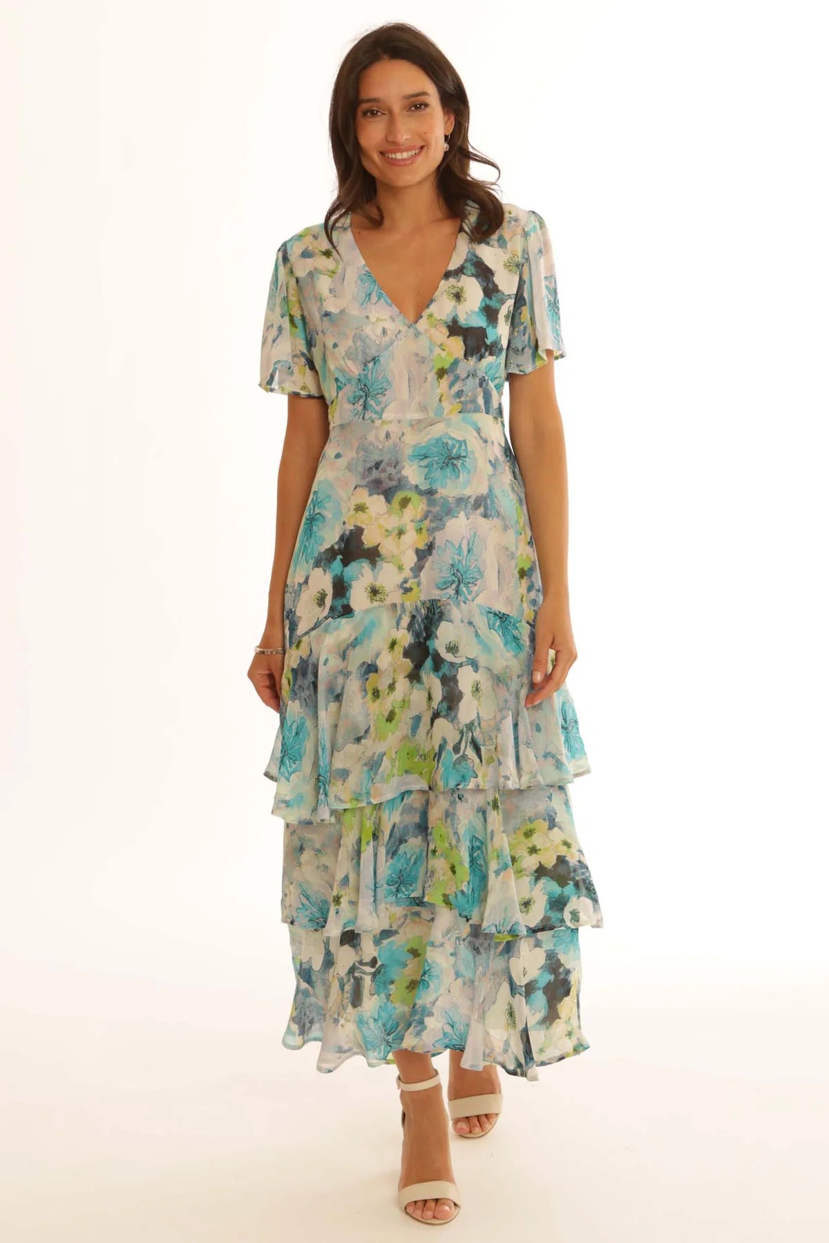 Pomodoro 82501 Watercolour Midaxi Dress
