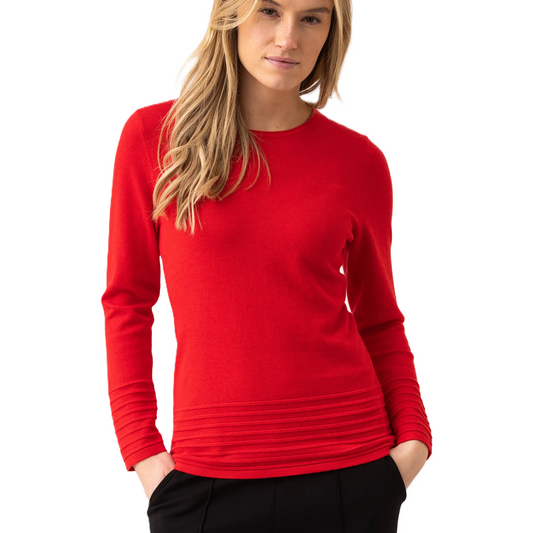 Marble 6377 Round Neck Knit with Ribbed Edge