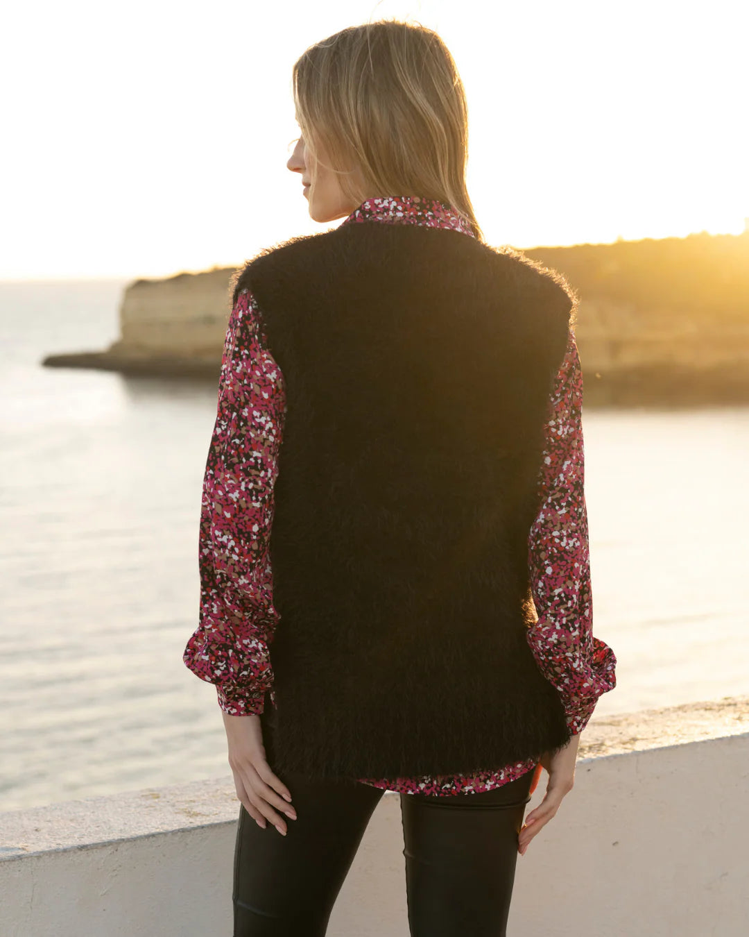 Marble 7140 Fluffy Vest Top