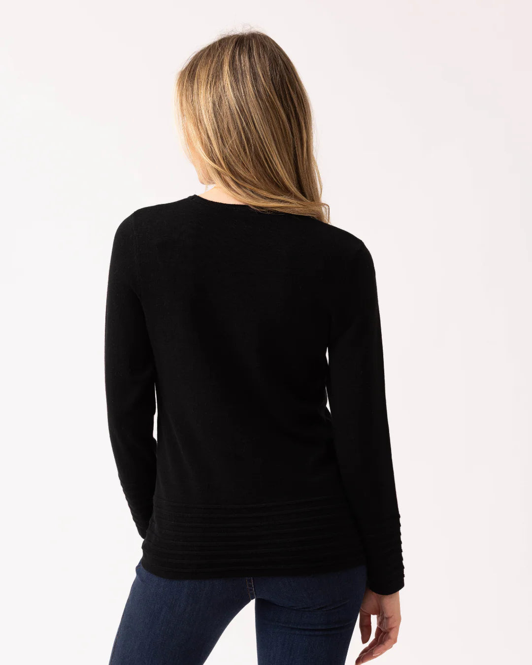 Marble 6377 Round Neck Knit with Ribbed Edge