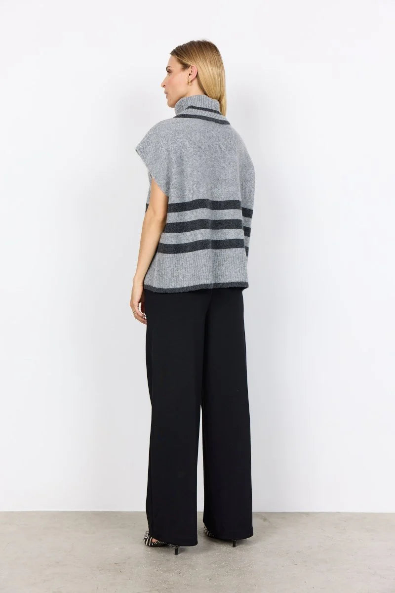 Soyaconcept Vif 1 Striped Polo Knitted Vest