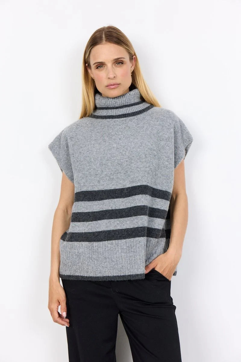 Soyaconcept Vif 1 Striped Polo Knitted Vest