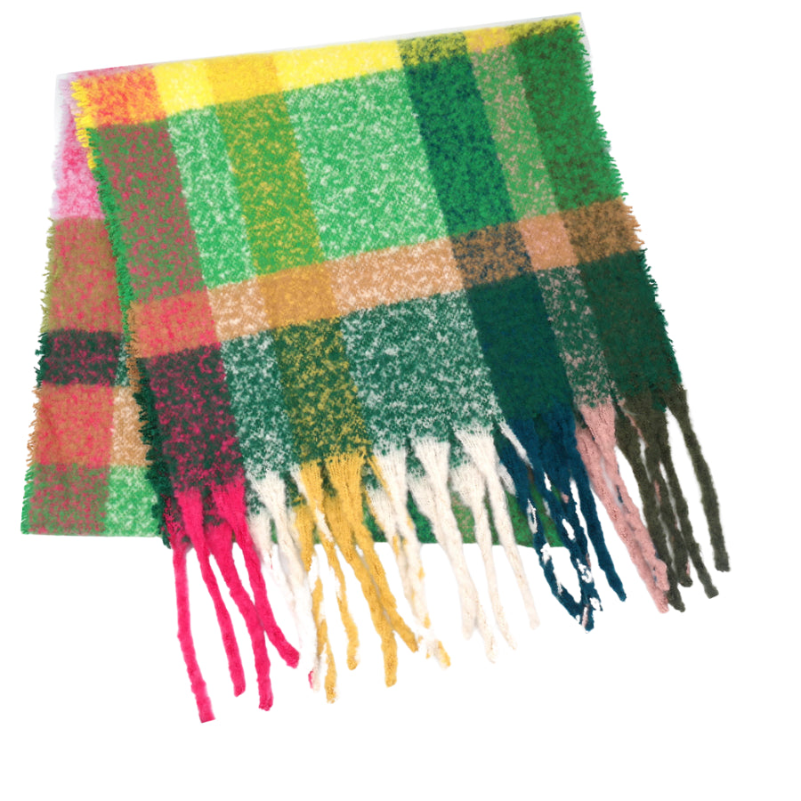 Vibrant Check Scarf