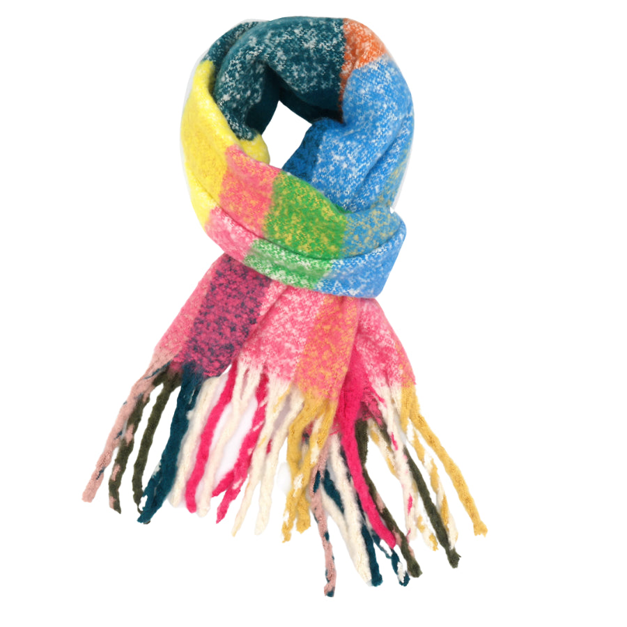 Vibrant Check Scarf