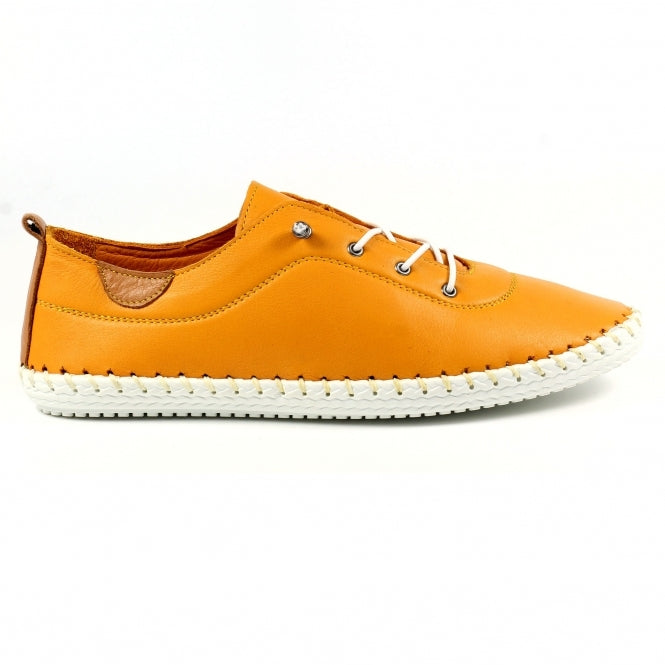 Lunar St Ives Leather Plimsole