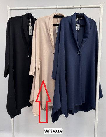 Malissa J WF2403A New Soft Jersey Coat with Single button
