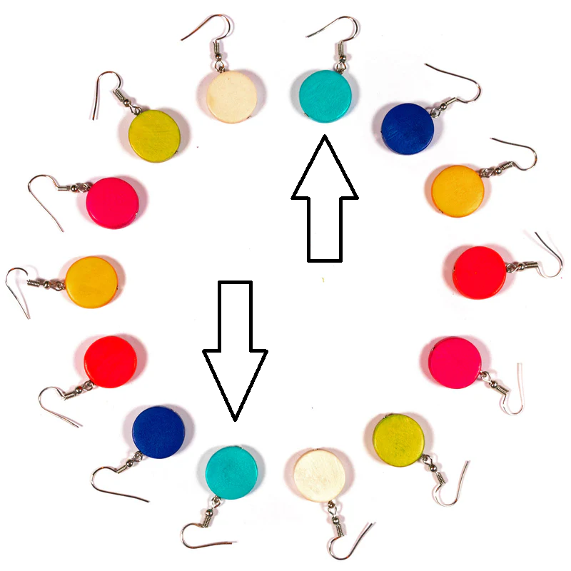 Lotus Feet HAE1 Wood Disc Earrings