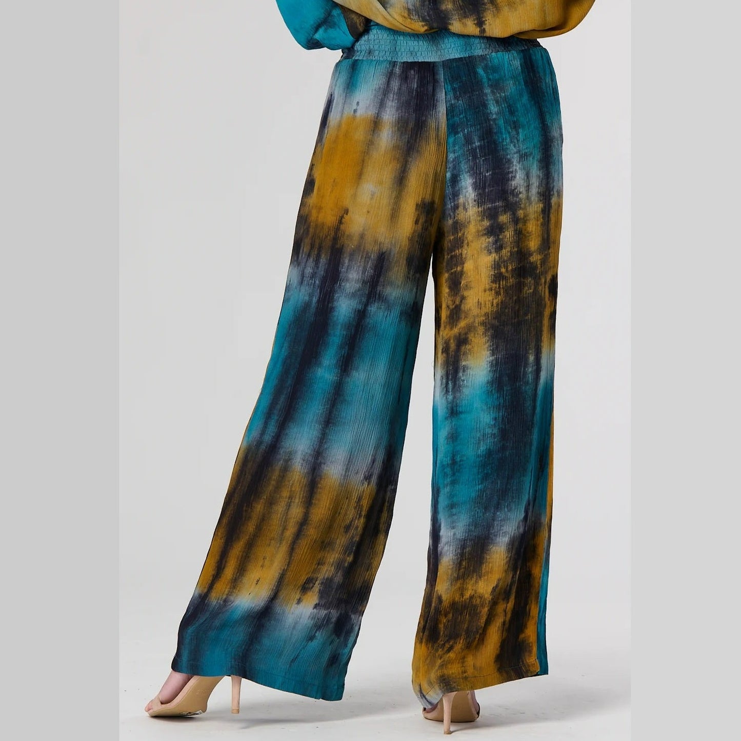 Saloos Teal Tie Dye Trouser