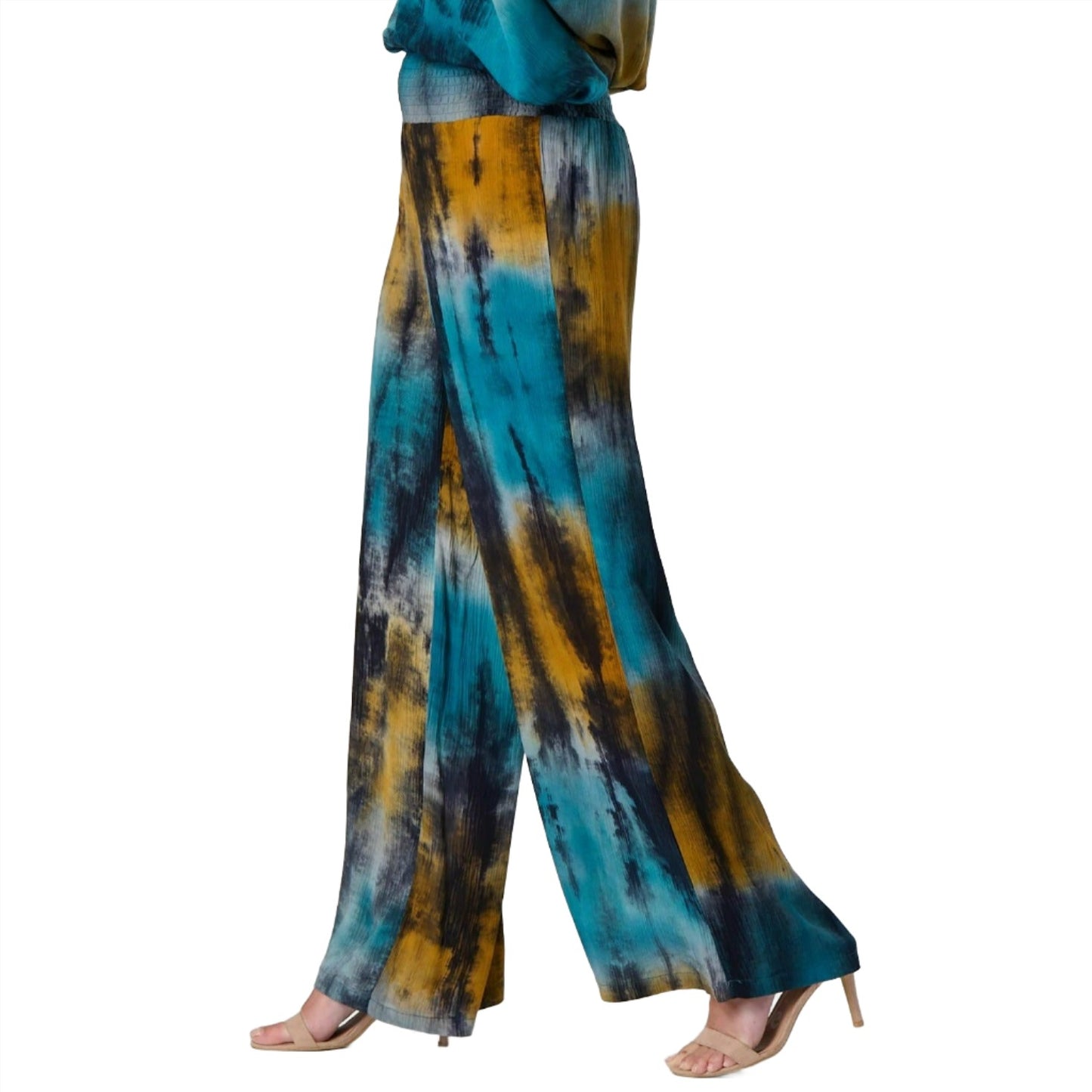 Saloos Teal Tie Dye Trouser