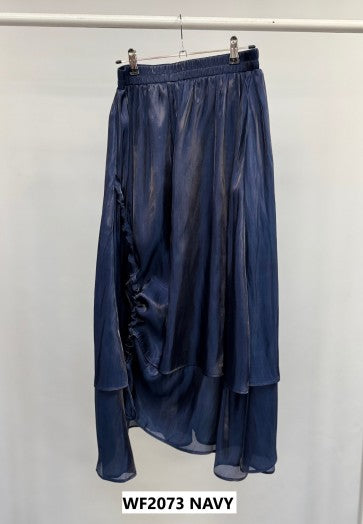 Malissa J WF2073 Double Layer Textured Sateen Skirt