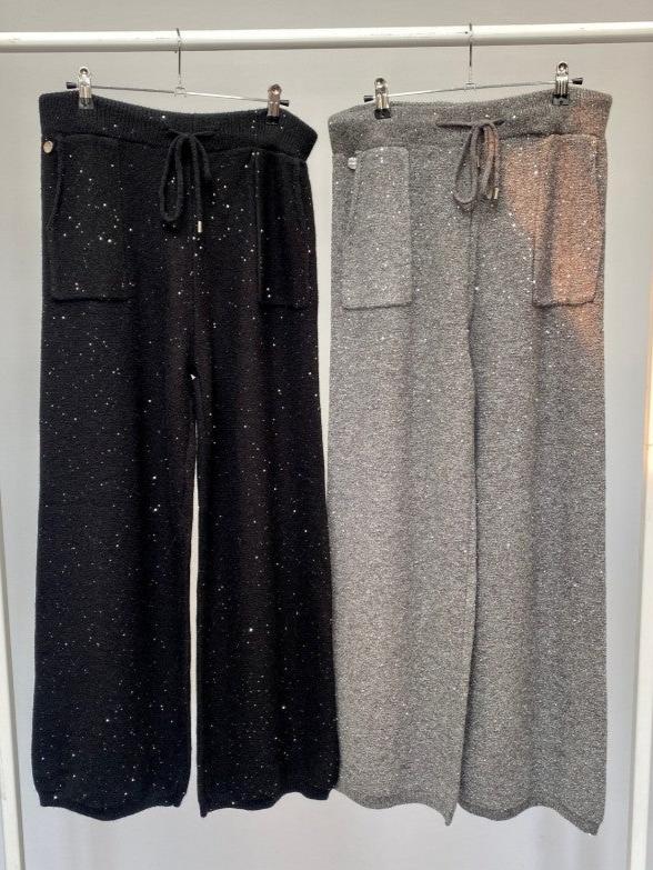 Malissa J Sequin Knit Trousers