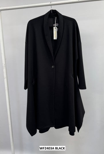 Malissa J WF2403A New Soft Jersey Coat with Single button