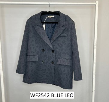Malissa J WF2542 Leopard Studded Blazer