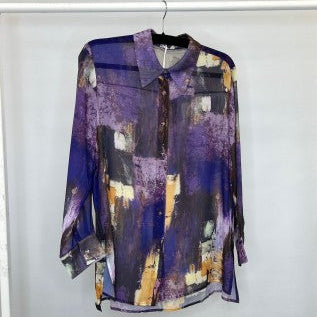 Malissa J WF2571 Printed Chiffon Blouse