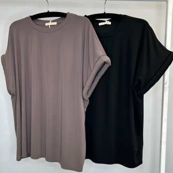 Malissa J WF2589A Short Sleeve Round Neck Top