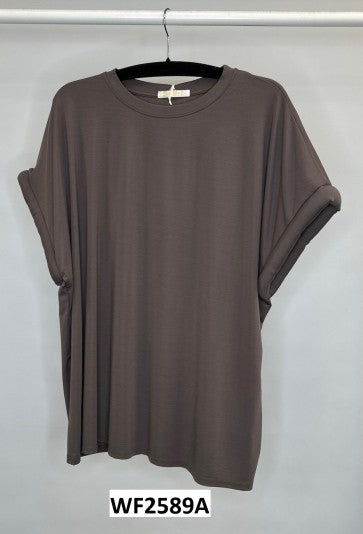 Malissa J WF2589A Short Sleeve Round Neck Top