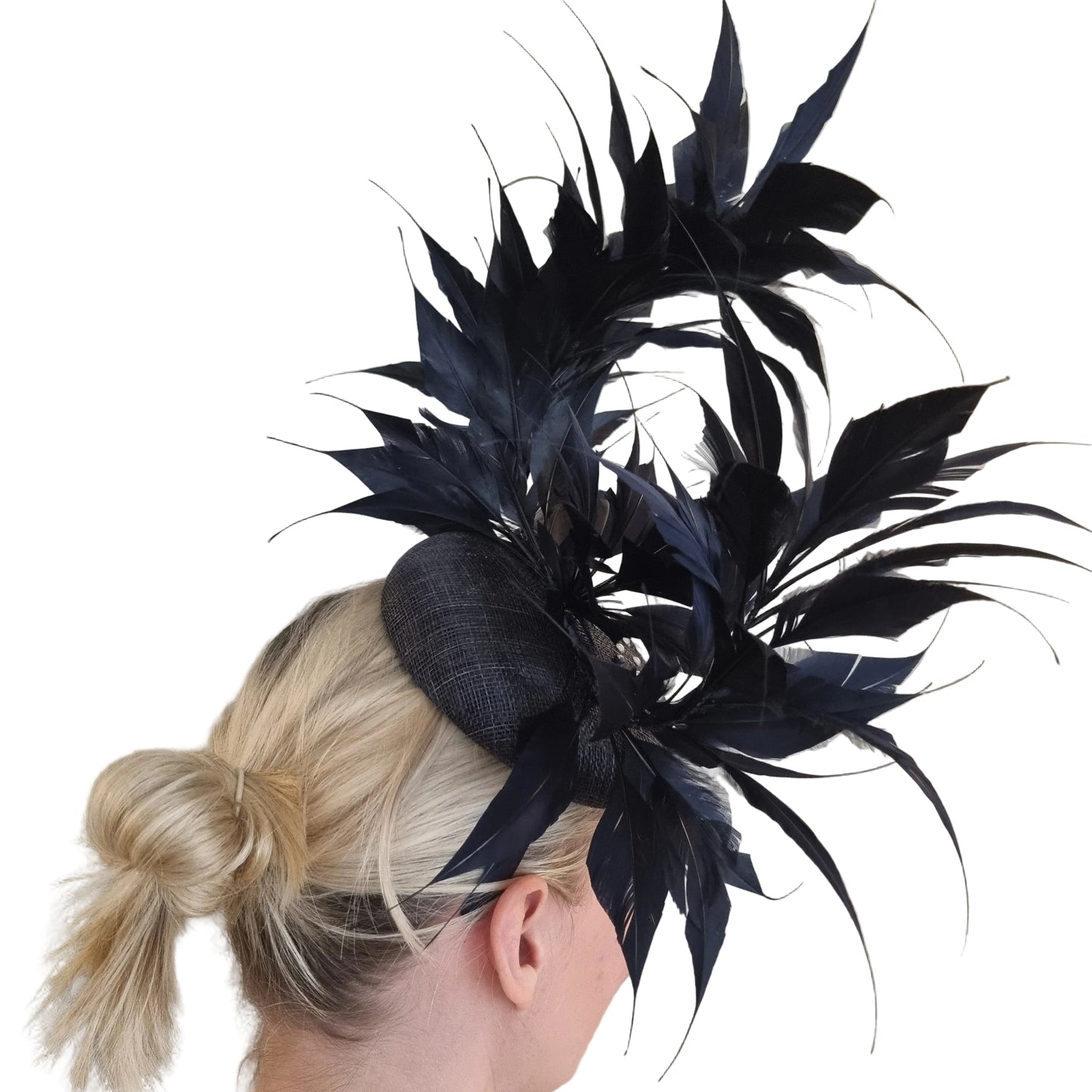 J Bees JB22/251 Pillbox with diamante and feather spray