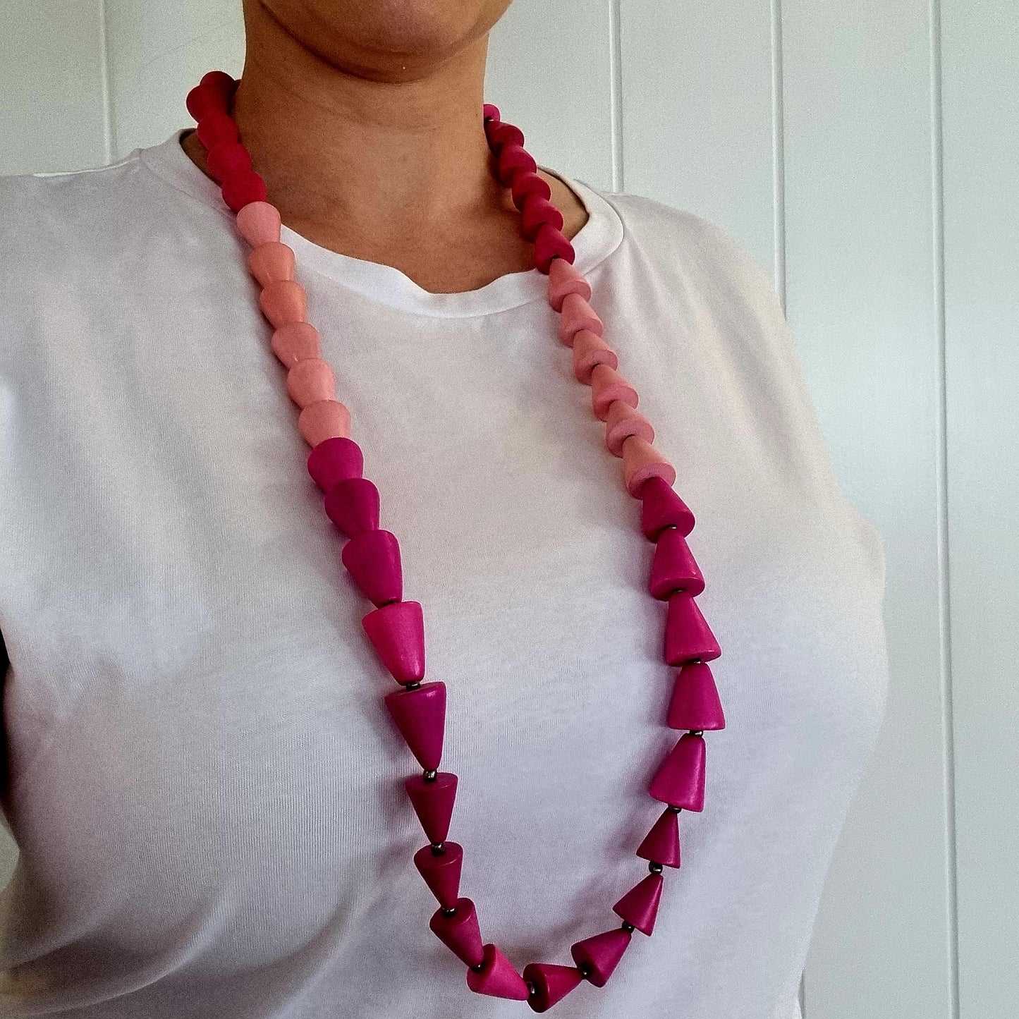 Dante cone necklace pink