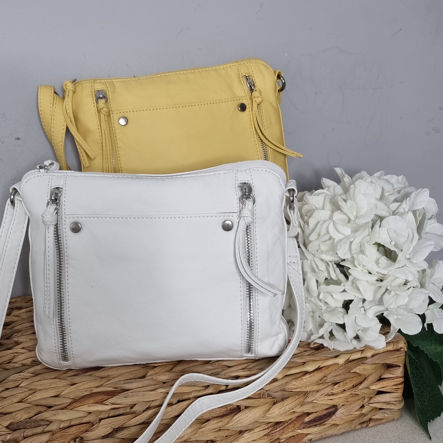 Small Washed Effect Crossbody Bag