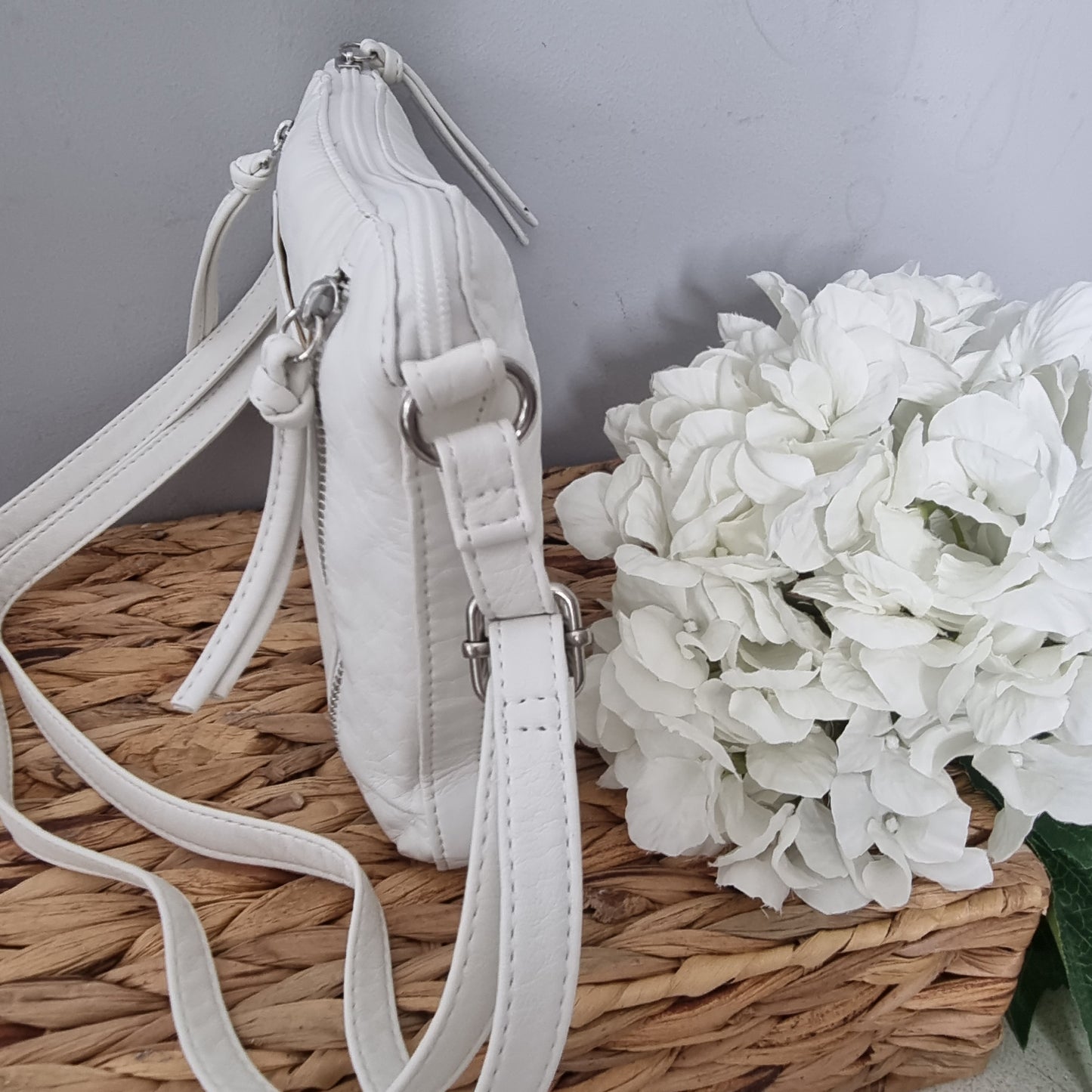 Small Washed Effect Crossbody Bag