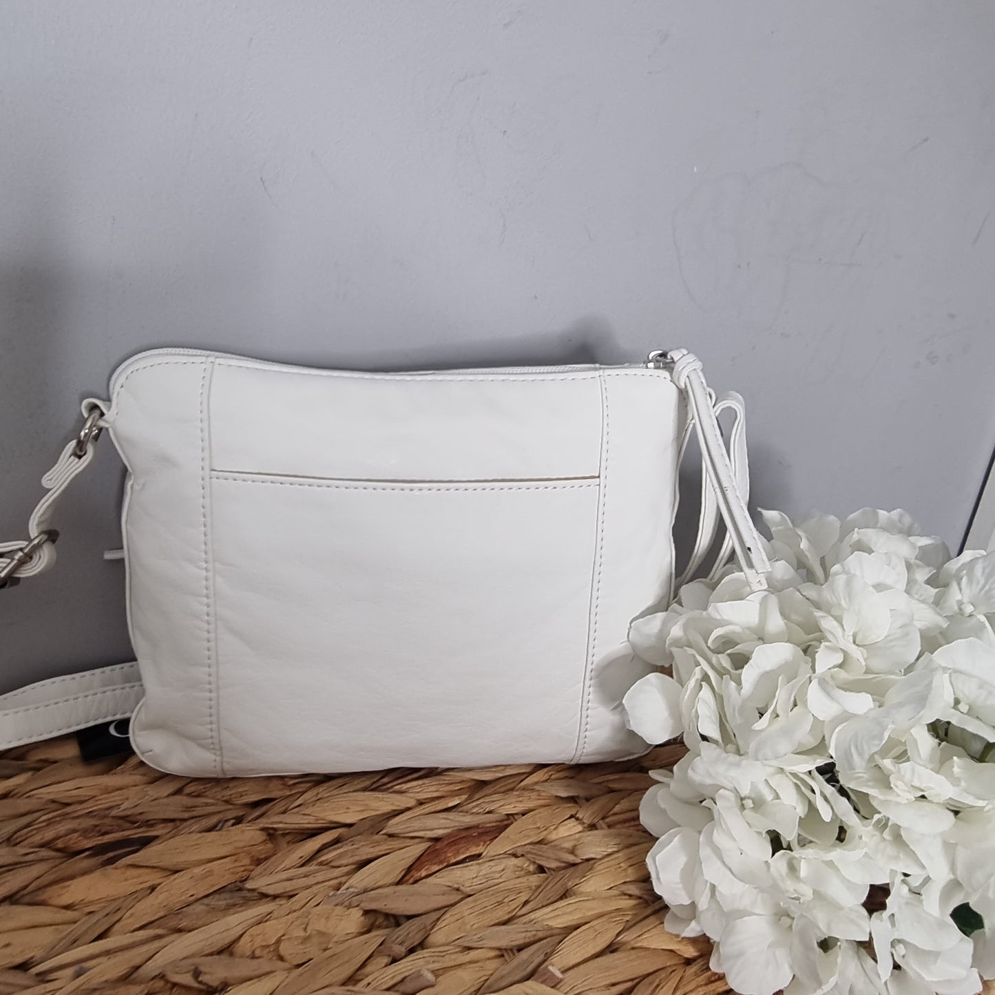 Small Washed Effect Crossbody Bag