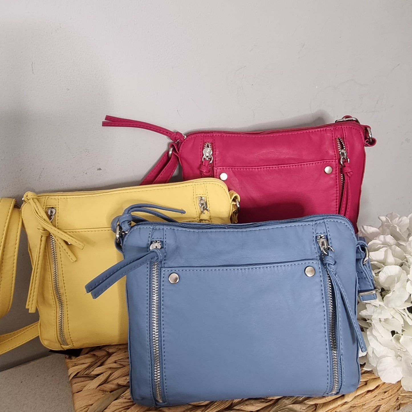 Small Washed Effect Crossbody Bag