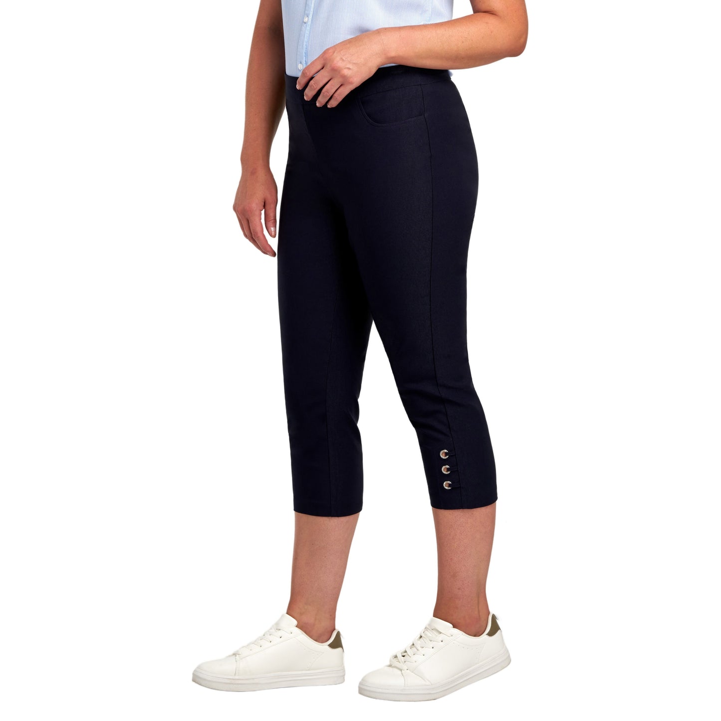 Pinns 408C Figure sculpting bengaline crop trouser