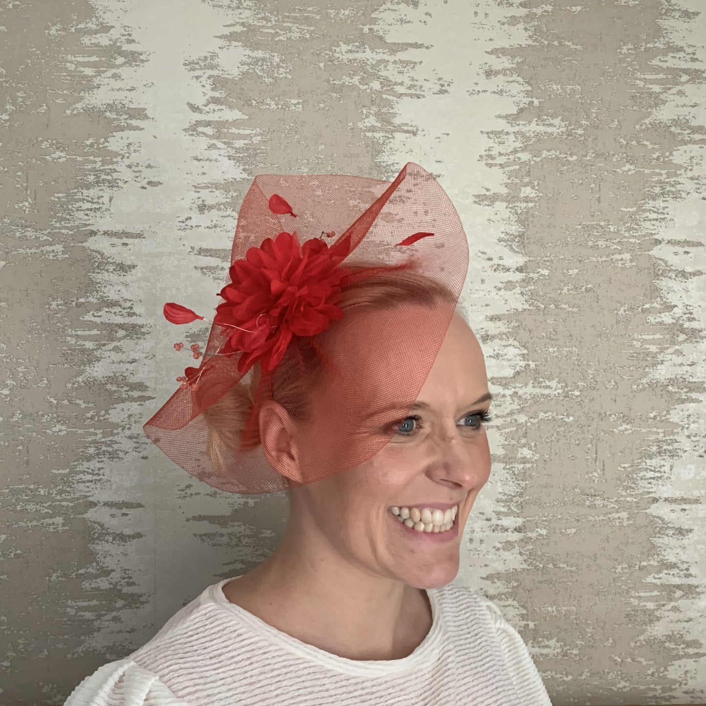 Libby Bees LB20/585 Net Flower and Crystal Fascinator