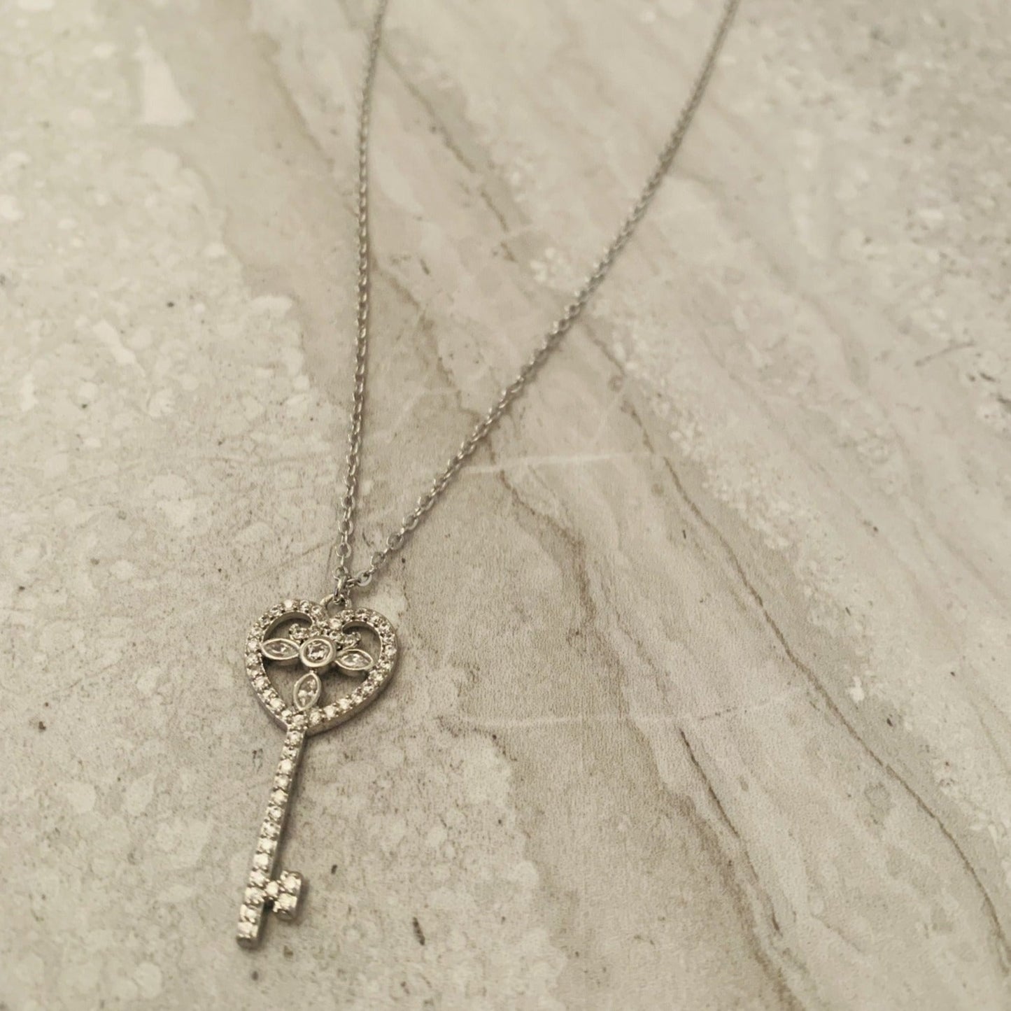 Park Lane Crystal Key Necklace