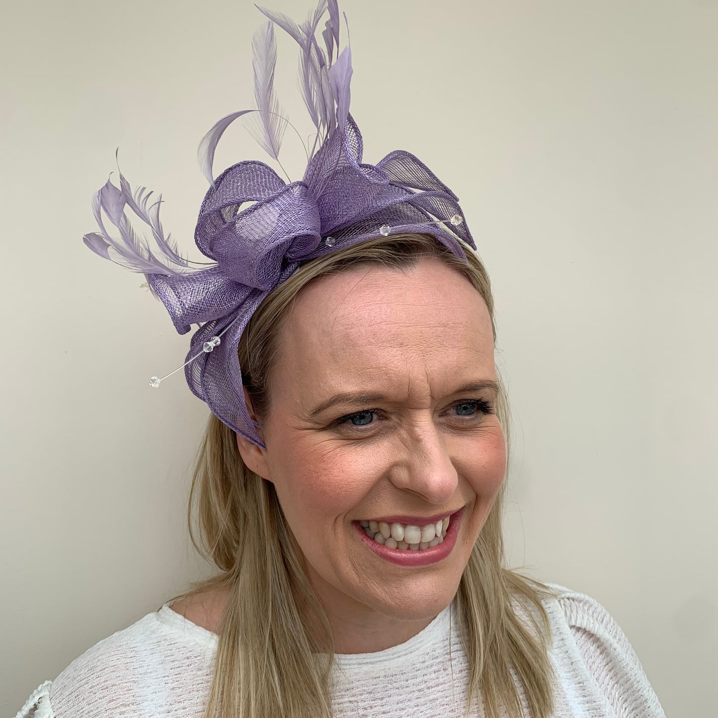 J Bees JB23/318 Fascinator in Purples and Lilacs