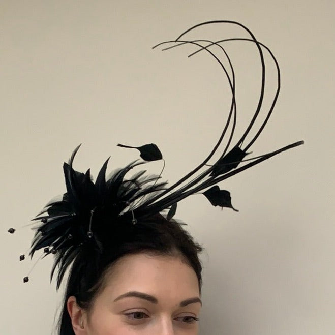J Bees Feather Fascinator