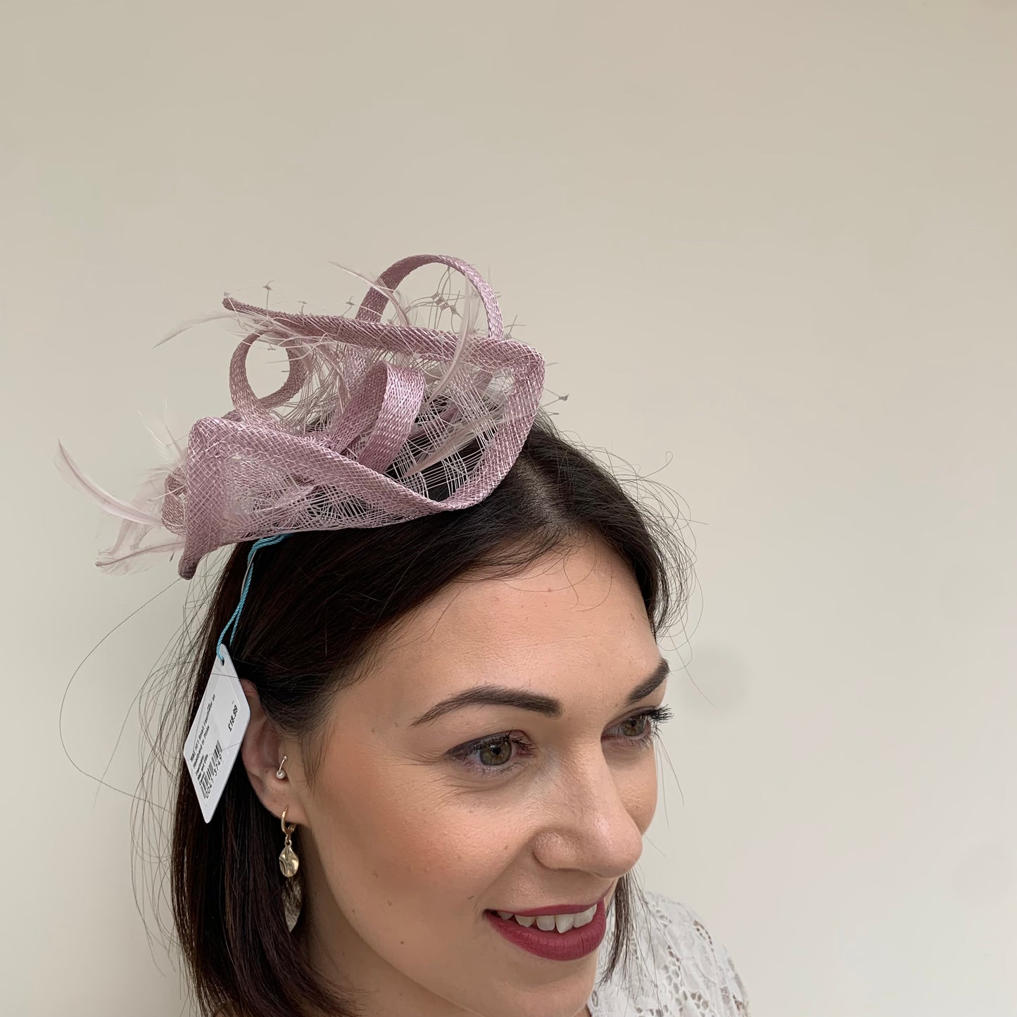 Max and Ellie HF1 Small Fascinator on Headband in Pinks