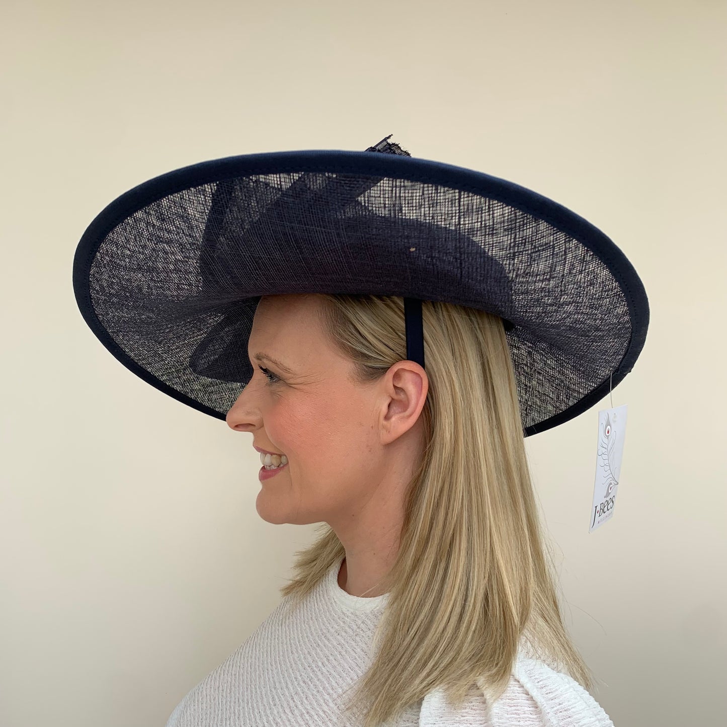 J Bees JB23/280 Navy Blue Large Disc Wedding Hatinator