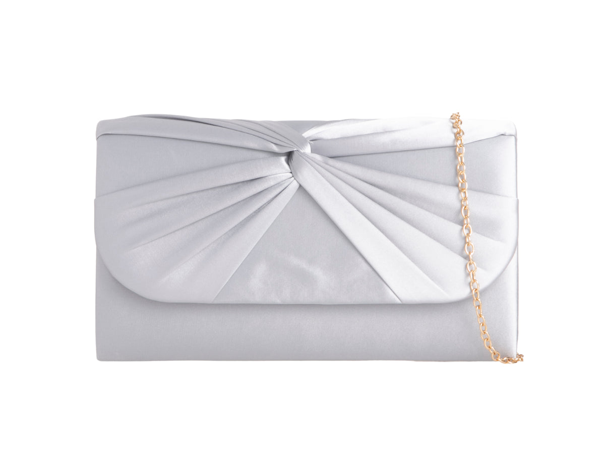 Koko H2806 Knot Front Satin Clutch Bag