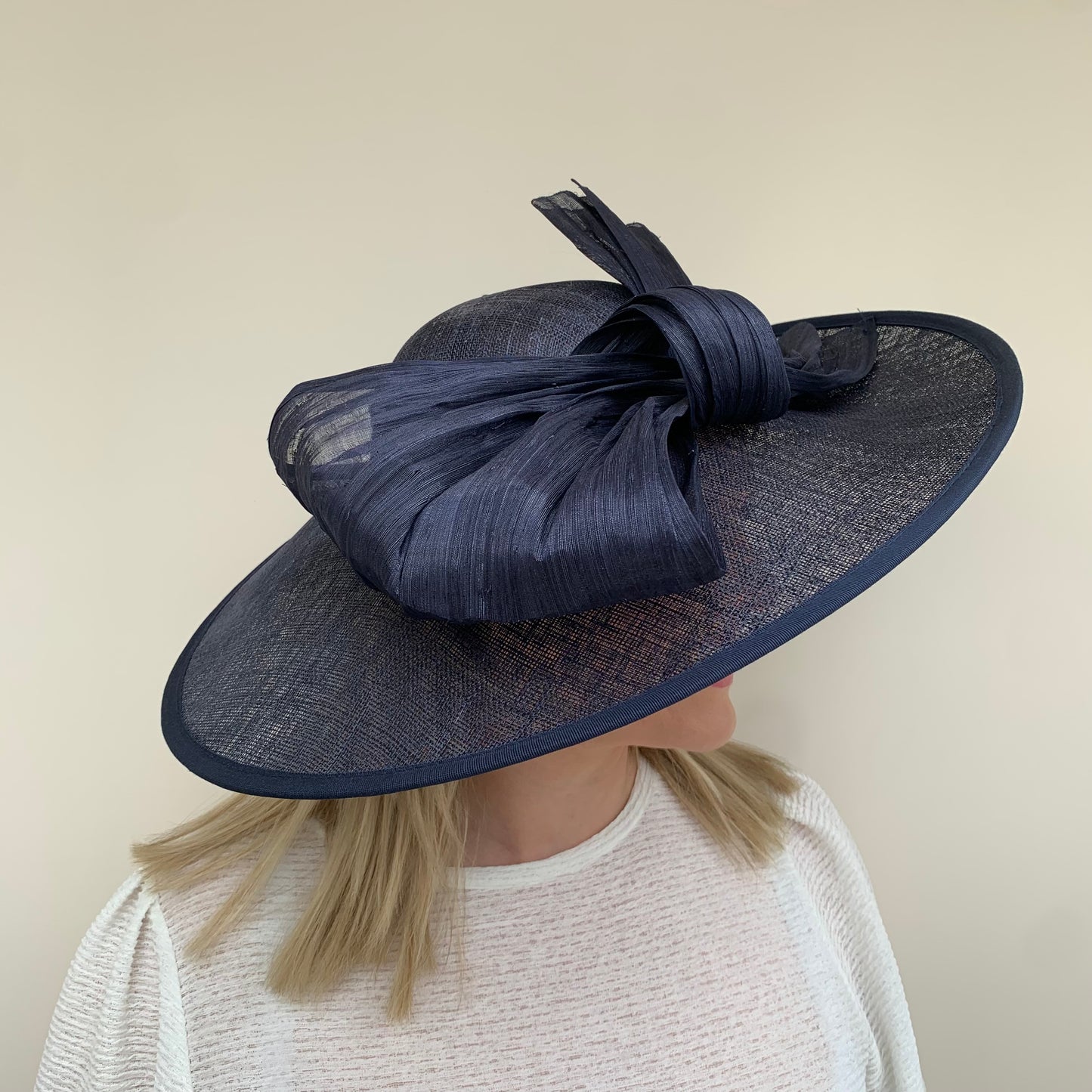 J Bees JB23/280 Navy Blue Large Disc Wedding Hatinator