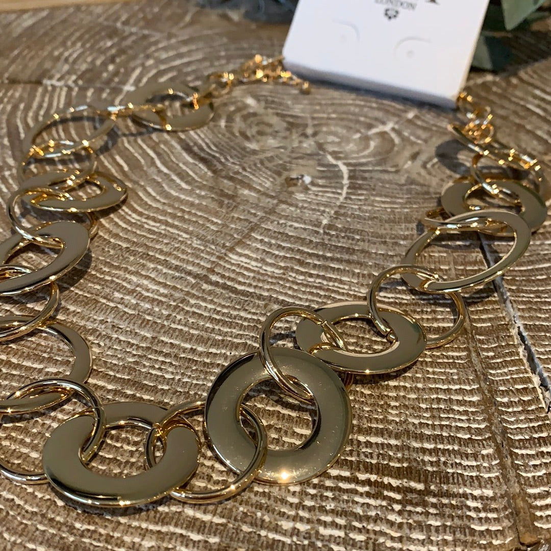 Gold Circle Chain Necklace Gold
