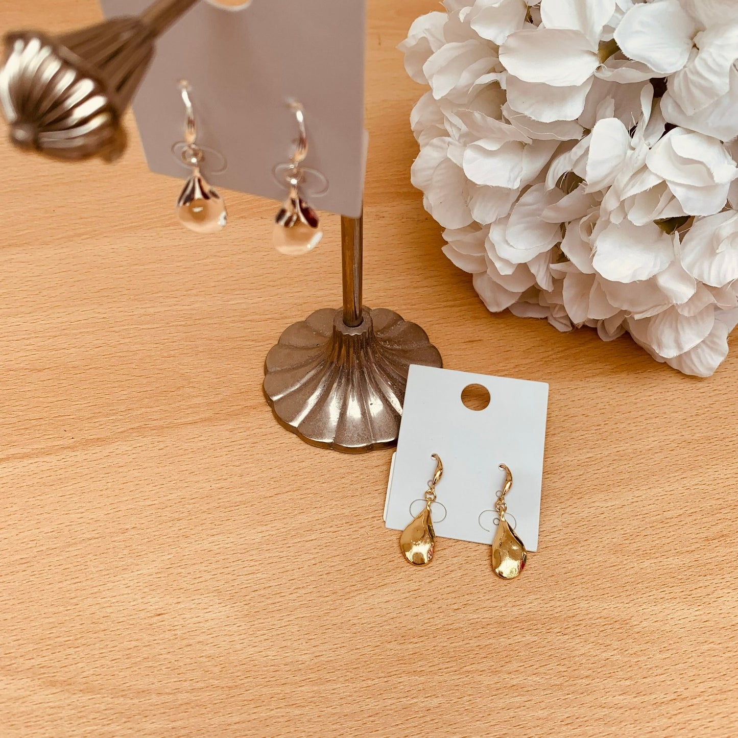 Mac Tear Drop Hammered Earrings