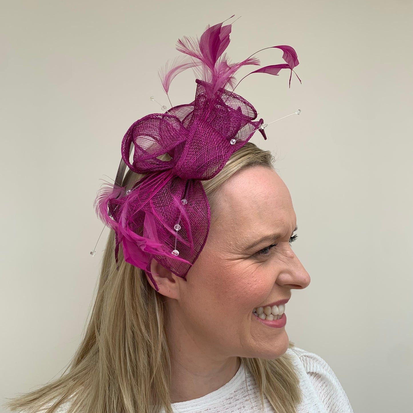 J Bees JB23/318 Fascinator in Purples and Lilacs