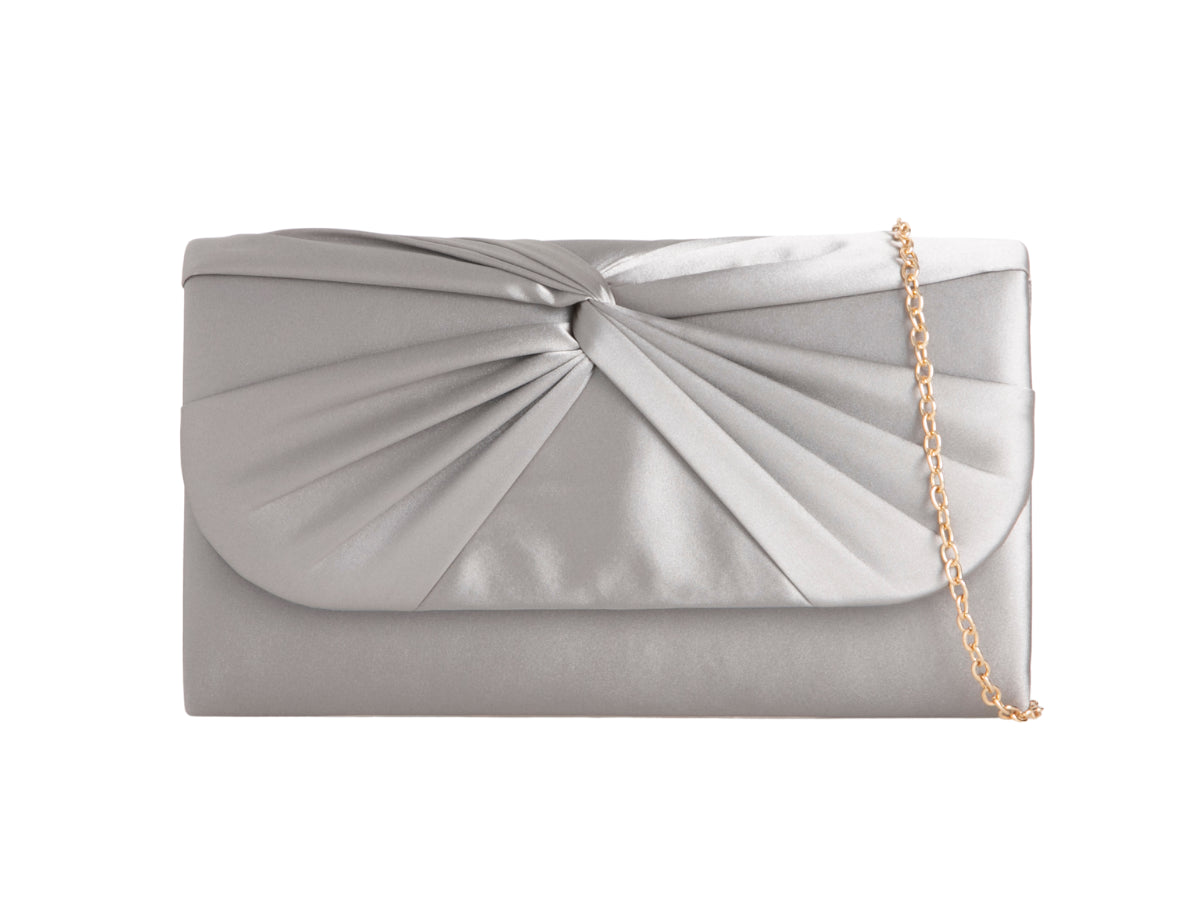 Koko H2806 Knot Front Satin Clutch Bag