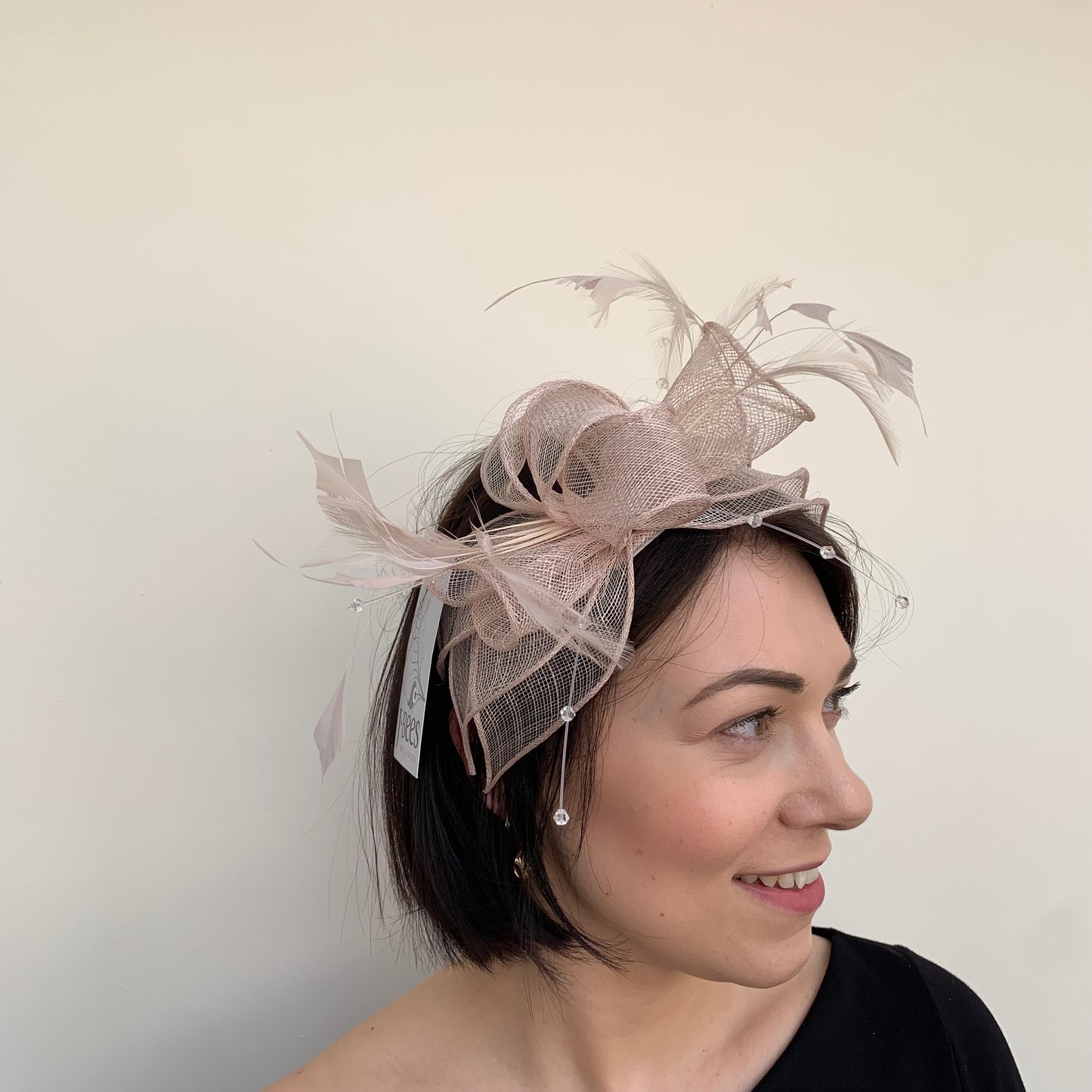 J Bees JB23/318 Fascinator in Neutrals