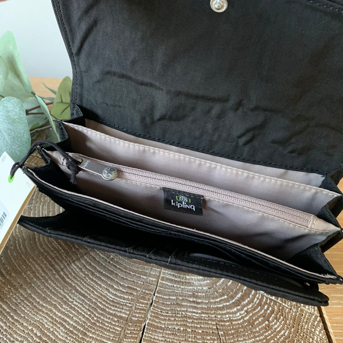 Kipling Money Land Large Purse in Black Noir