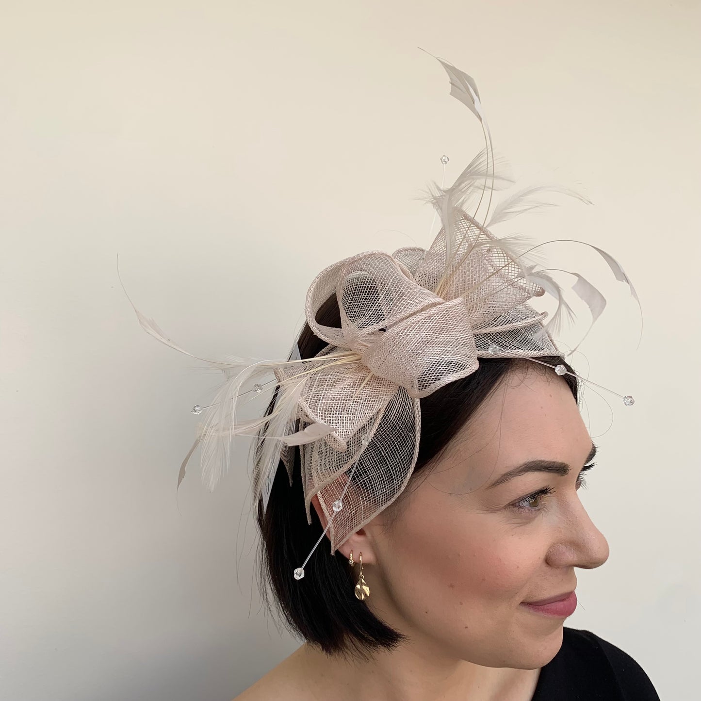 J Bees JB23/318 Fascinator in Neutrals