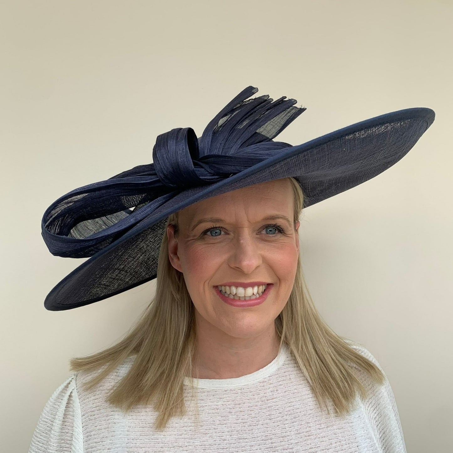 J Bees JB23/280 Navy Blue Large Disc Wedding Hatinator