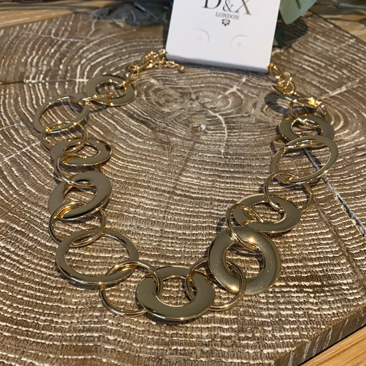 Gold Circle Chain Necklace Gold