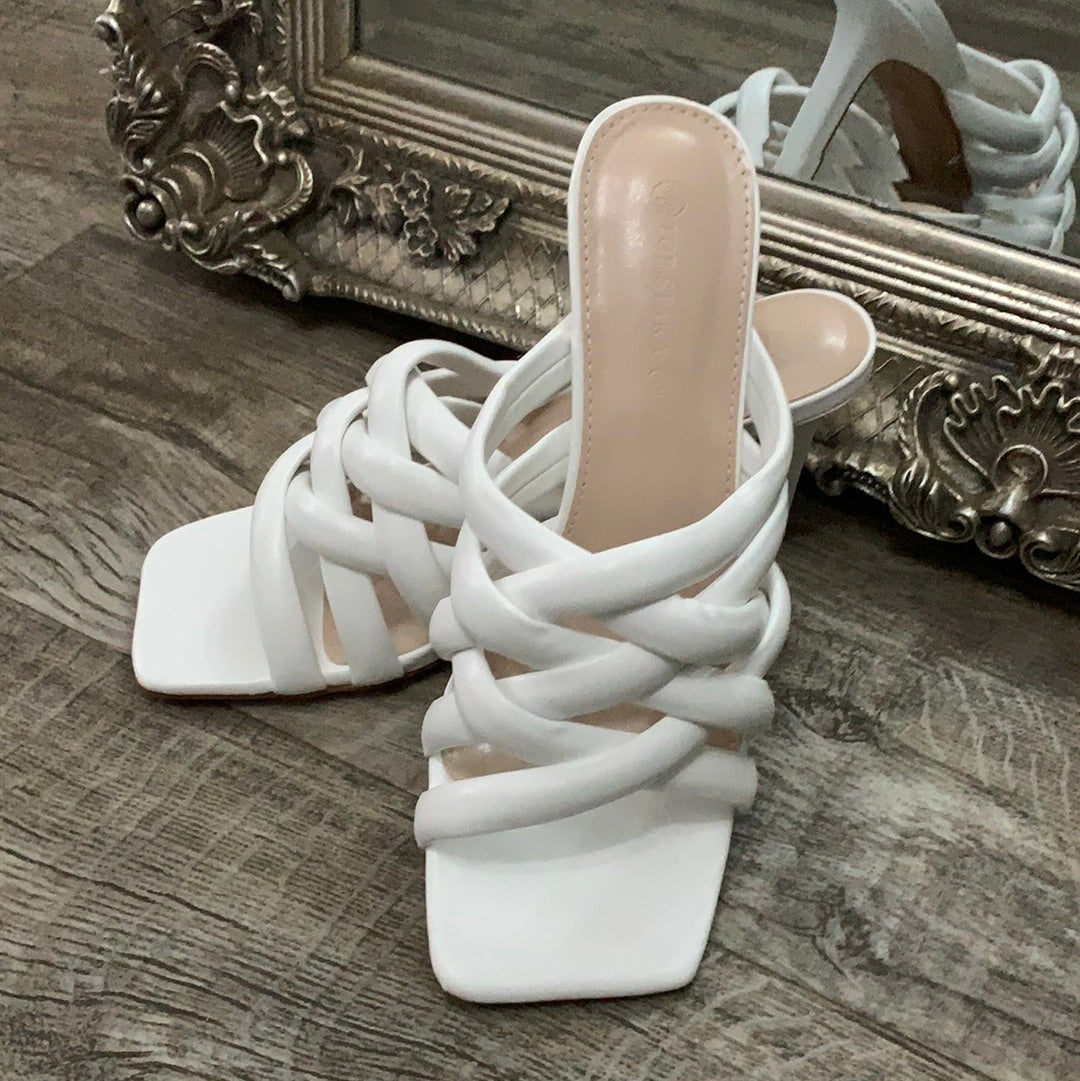 Top Staka Strappy Weaved High Heel Mule