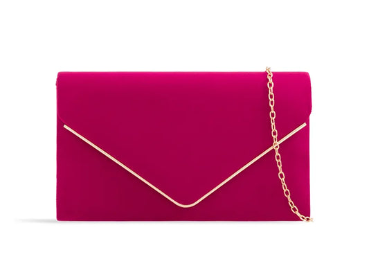Koko Dark Rose Pink Envelope Evening Bag