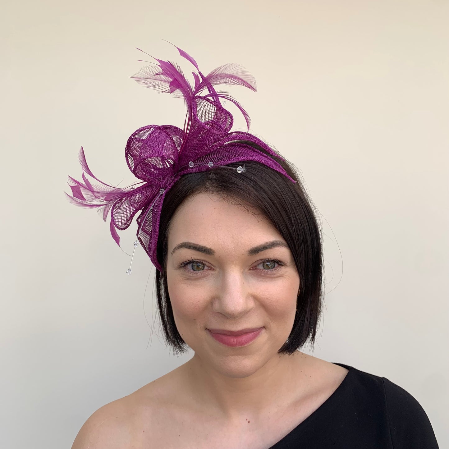 J Bees JB23/318 Fascinator in Purples and Lilacs