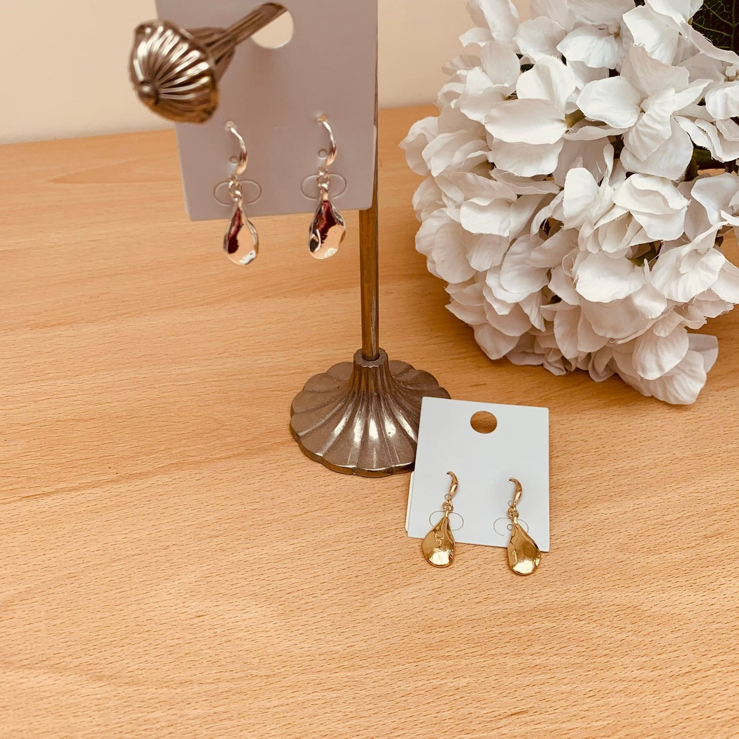 Mac Tear Drop Hammered Earrings