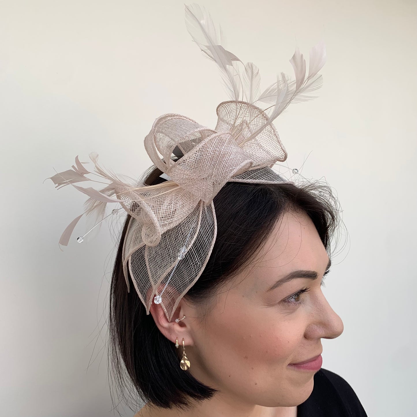 J Bees JB23/318 Fascinator in Neutrals