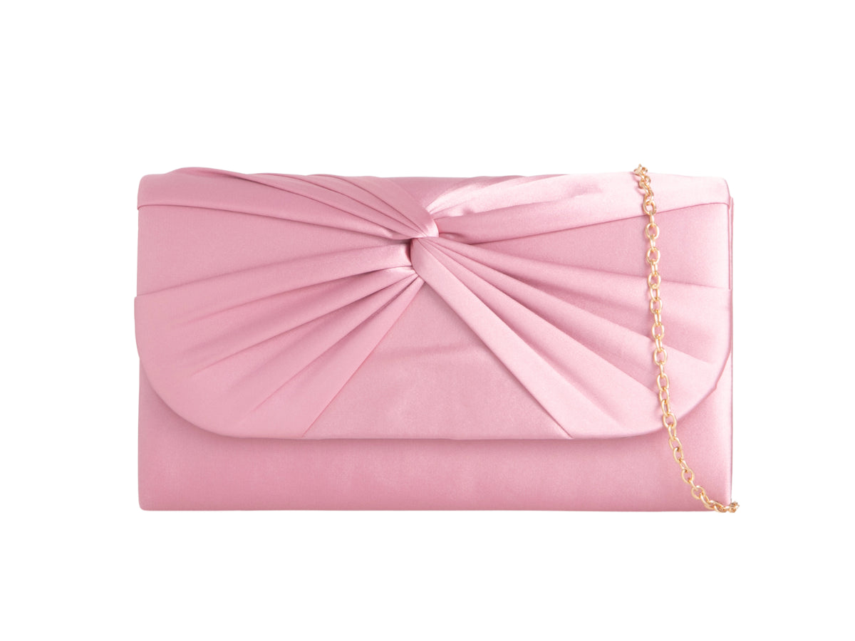 Koko H2806 Knot Front Satin Clutch Bag
